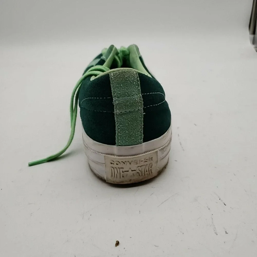 Converse One Star Shoes Mens Size 12 Green Leather Low Top Lace Up Sneakers - Picture 5 of 16